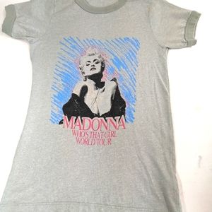 Madonna - 1987 Who's That Girl World Tour concert T-shirt (Cities on Back) XS